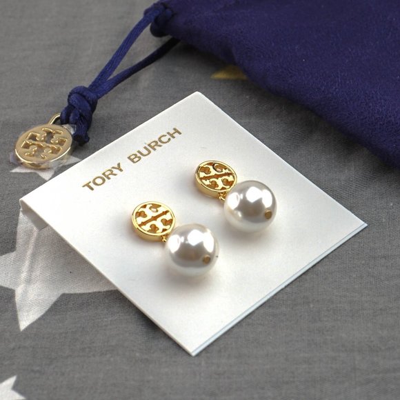 Tory Burch Miller Pearl Drop Earrings in Gold (Brand New with Dust Bag) - Picture 4 of 6